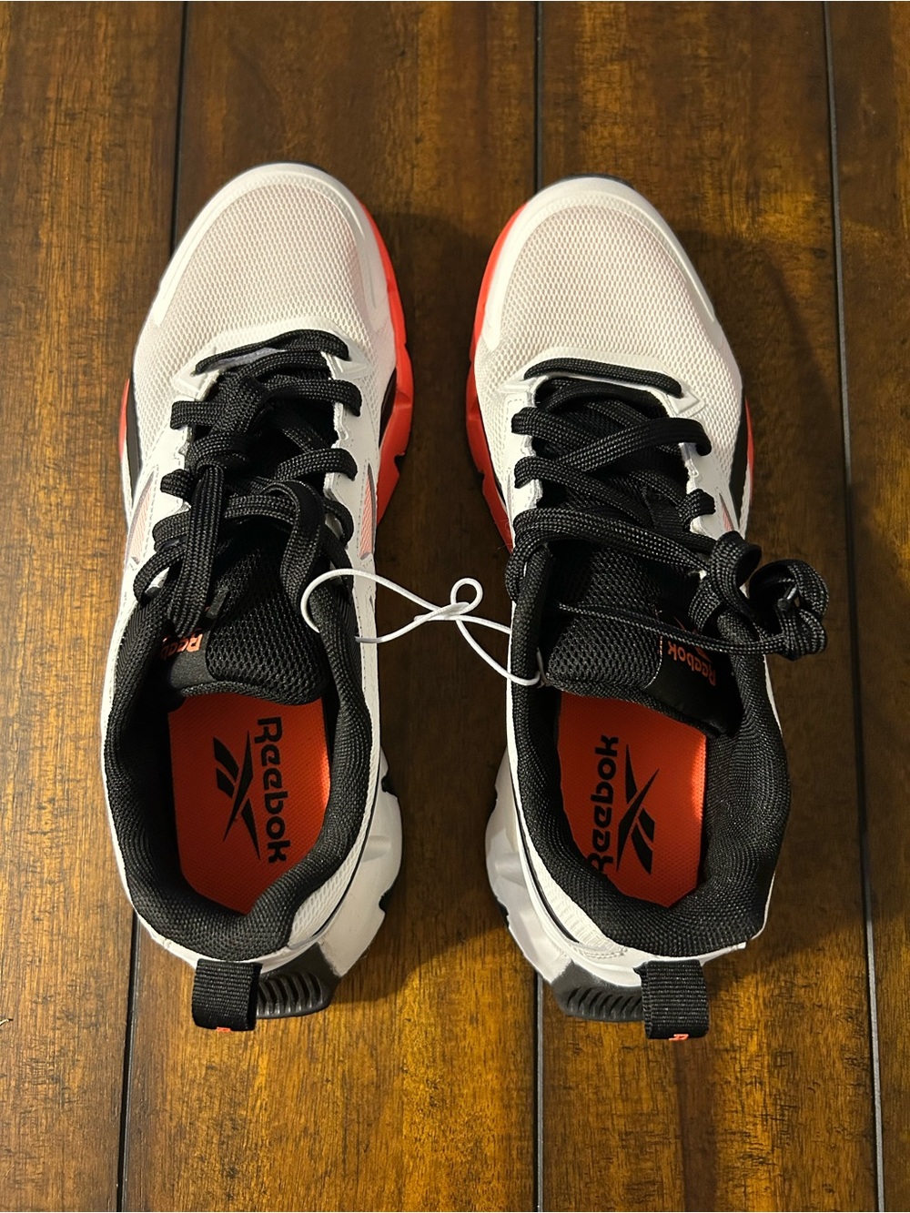 Reebok Men's Court Advance Size 9 White, Black & Orange Athletic Sneakers